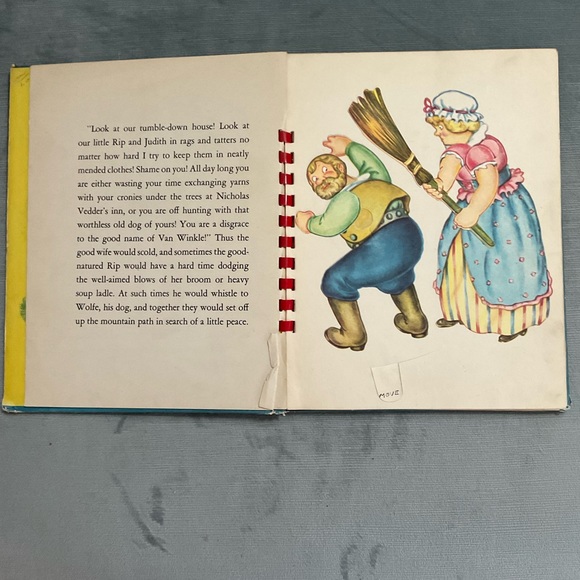 Vintage 1945 excellent condition Rip van Winkle movable images book complete - Picture 3 of 9